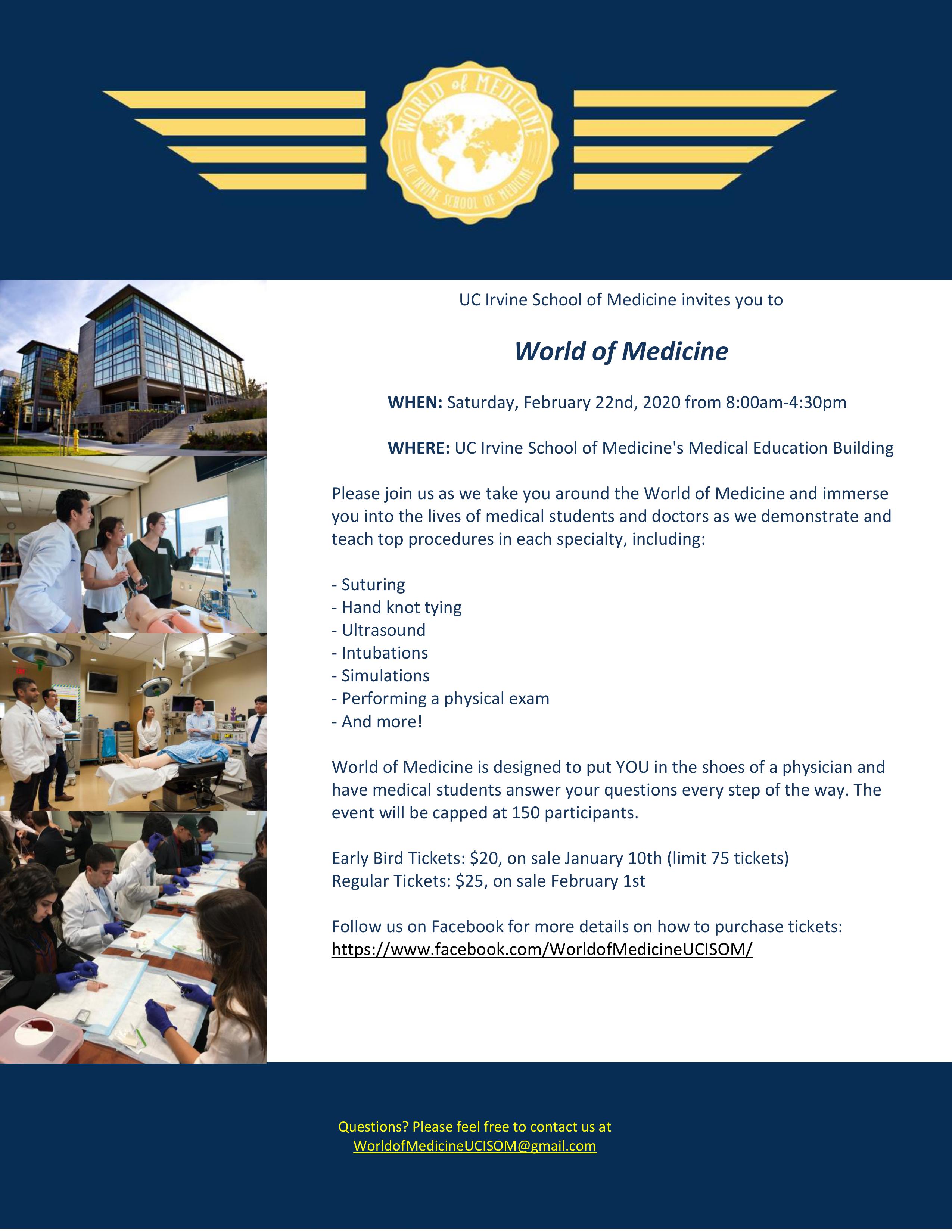 World of Medicine Premed Conference at UCI SOM from UCLA Alumna